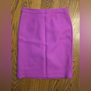 j.crew double serge 100% wool pencil skirt bright dahlia size 8 28360